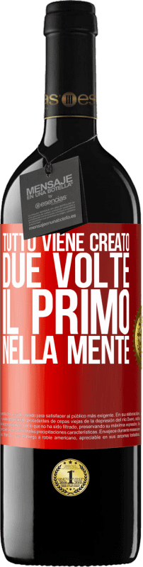 39,95 € Spedizione Gratuita | Vino rosso Edizione RED MBE Riserva Tutto viene creato due volte. Il primo nella mente Etichetta Rossa. Etichetta personalizzabile Riserva 12 Mesi Raccogliere 2016 Tempranillo
