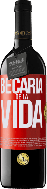 39,95 € Envío gratis | Vino Tinto Edición RED MBE Reserva Becaria de la vida Etiqueta Roja. Etiqueta personalizable Reserva 12 Meses Cosecha 2015 Tempranillo