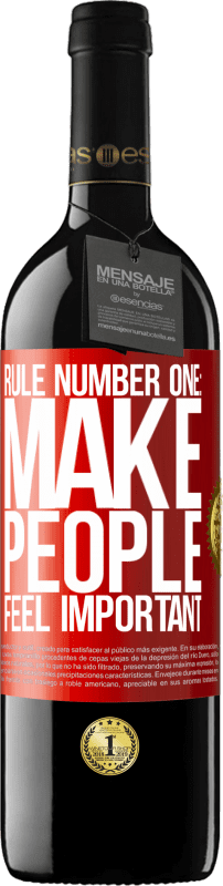 39,95 € Free Shipping | Red Wine RED Edition MBE Reserve Rule number one: make people feel important Red Label. Customizable label Reserve 12 Months Harvest 2015 Tempranillo