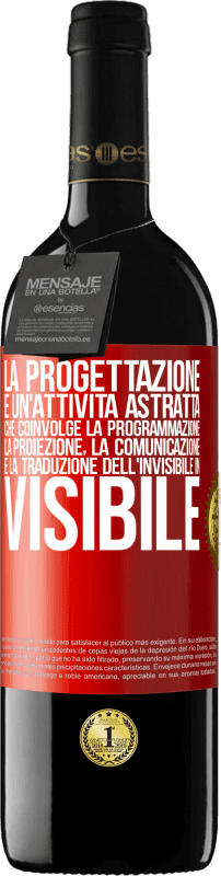 39,95 € Spedizione Gratuita | Vino rosso Edizione RED MBE Riserva La progettazione è un'attività astratta che coinvolge la programmazione, la proiezione, la comunicazione ... e la traduzione Etichetta Rossa. Etichetta personalizzabile Riserva 12 Mesi Raccogliere 2015 Tempranillo