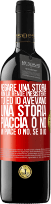 39,95 € Spedizione Gratuita | Vino rosso Edizione RED MBE Riserva Negare una storia non la rende inesistente. Tu ed io avevamo una storia. Piaccia o no. Mi piace o no. Se o no Etichetta Rossa. Etichetta personalizzabile Riserva 12 Mesi Raccogliere 2016 Tempranillo