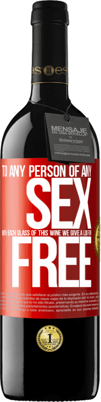 39,95 € 送料無料 | 赤ワイン REDエディション MBE 予約する このワインの各グラスを持つ任意のSEXの人には無料で蓋をします 赤いタグ. カスタマイズ可能なラベル 予約する 12 月 収穫 2014 Tempranillo