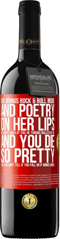 39,95 € Free Shipping | Red Wine RED Edition MBE Reserve She brings Rock & Roll inside and poetry on her lips. He doesn't smile at you, he throws bullets at you, and you die so Red Label. Customizable label Reserve 12 Months Harvest 2015 Tempranillo