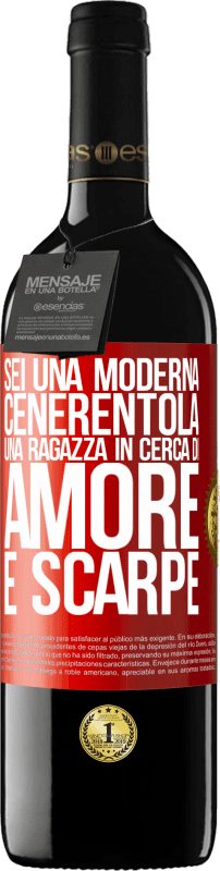 39,95 € Spedizione Gratuita | Vino rosso Edizione RED MBE Riserva Sei una moderna Cenerentola, una ragazza in cerca di amore e scarpe Etichetta Rossa. Etichetta personalizzabile Riserva 12 Mesi Raccogliere 2015 Tempranillo