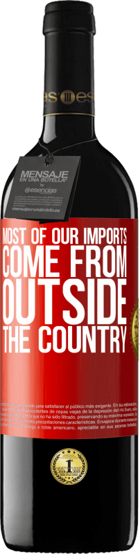 39,95 € 免费送货 | 红酒 RED版 MBE 预订 我们的进口大部分来自国外 红色标签. 可自定义的标签 预订 12 个月 收成 2014 Tempranillo