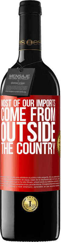 39,95 € Free Shipping | Red Wine RED Edition MBE Reserve Most of our imports come from outside the country Red Label. Customizable label Reserve 12 Months Harvest 2015 Tempranillo