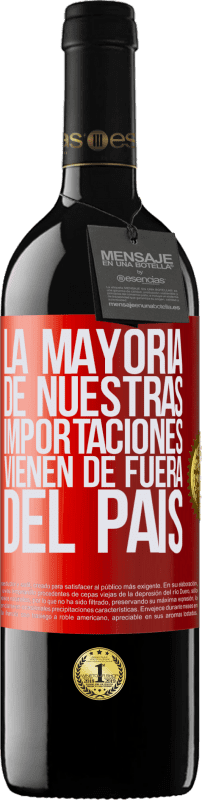39,95 € Envío gratis | Vino Tinto Edición RED MBE Reserva La mayoría de nuestras importaciones vienen de fuera del país Etiqueta Roja. Etiqueta personalizable Reserva 12 Meses Cosecha 2016 Tempranillo