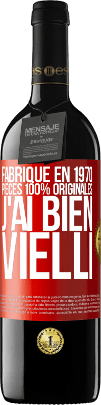 39,95 € Envoi gratuit | Vin rouge Édition RED MBE Réserve Fabriqué en 1970, pièces 100% originales. J'ai bien vielli Étiquette Rouge. Étiquette personnalisable Réserve 12 Mois Récolte 2015 Tempranillo