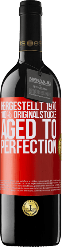 39,95 € Kostenloser Versand | Rotwein RED Ausgabe MBE Reserve Hergestellt 1970, 100% Originalstücke. Aged to perfection Rote Markierung. Anpassbares Etikett Reserve 12 Monate Ernte 2015 Tempranillo