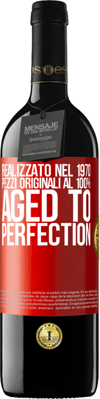 39,95 € Spedizione Gratuita | Vino rosso Edizione RED MBE Riserva Realizzato nel 1970, pezzi originali al 100%. Aged to perfection Etichetta Rossa. Etichetta personalizzabile Riserva 12 Mesi Raccogliere 2015 Tempranillo