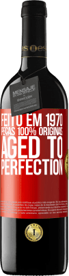 39,95 € Envio grátis | Vinho tinto Edição RED MBE Reserva Feito em 1970, peças 100% originais. Aged to perfection Etiqueta Vermelha. Etiqueta personalizável Reserva 12 Meses Colheita 2016 Tempranillo