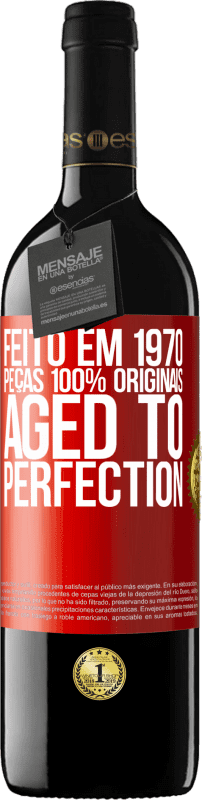 39,95 € Envio grátis | Vinho tinto Edição RED MBE Reserva Feito em 1970, peças 100% originais. Aged to perfection Etiqueta Vermelha. Etiqueta personalizável Reserva 12 Meses Colheita 2015 Tempranillo