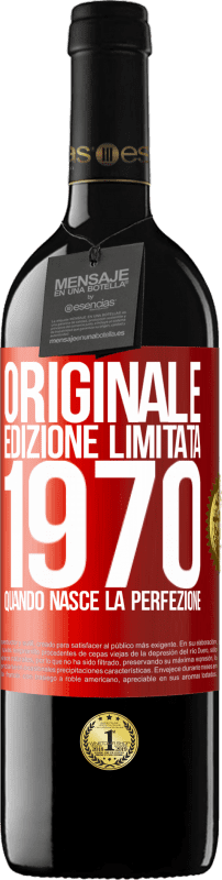 39,95 € Spedizione Gratuita | Vino rosso Edizione RED MBE Riserva Originale. Edizione Limitata. 1970. Quando nasce la perfezione Etichetta Rossa. Etichetta personalizzabile Riserva 12 Mesi Raccogliere 2015 Tempranillo