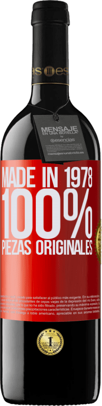 39,95 € Envío gratis | Vino Tinto Edición RED MBE Reserva Made in 1978. 100% piezas originales Etiqueta Roja. Etiqueta personalizable Reserva 12 Meses Cosecha 2014 Tempranillo