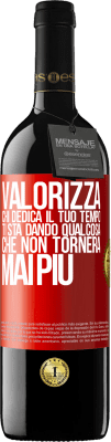 39,95 € Spedizione Gratuita | Vino rosso Edizione RED MBE Riserva Valorizza chi dedica il tuo tempo. Ti sta dando qualcosa che non tornerà mai più Etichetta Rossa. Etichetta personalizzabile Riserva 12 Mesi Raccogliere 2014 Tempranillo