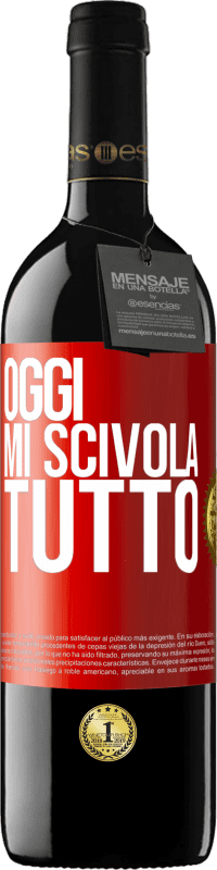 39,95 € Spedizione Gratuita | Vino rosso Edizione RED MBE Riserva Oggi mi scivola tutto Etichetta Rossa. Etichetta personalizzabile Riserva 12 Mesi Raccogliere 2015 Tempranillo