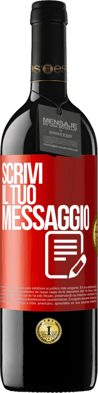 39,95 € Spedizione Gratuita | Vino rosso Edizione RED MBE Riserva Scrivi il tuo messaggio Etichetta Rossa. Etichetta personalizzabile Riserva 12 Mesi Raccogliere 2015 Tempranillo