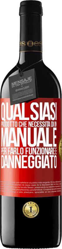 39,95 € Spedizione Gratuita | Vino rosso Edizione RED MBE Riserva Qualsiasi prodotto che necessita di un manuale per farlo funzionare è danneggiato Etichetta Rossa. Etichetta personalizzabile Riserva 12 Mesi Raccogliere 2015 Tempranillo