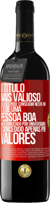 39,95 € Envio grátis | Vinho tinto Edição RED MBE Reserva O título mais valioso que você pode conseguir nesta vida é o de uma pessoa boa, não é concedido por universidades, é Etiqueta Vermelha. Etiqueta personalizável Reserva 12 Meses Colheita 2014 Tempranillo