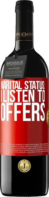 39,95 € Free Shipping | Red Wine RED Edition MBE Reserve Marital status: I listen to offers Red Label. Customizable label Reserve 12 Months Harvest 2016 Tempranillo