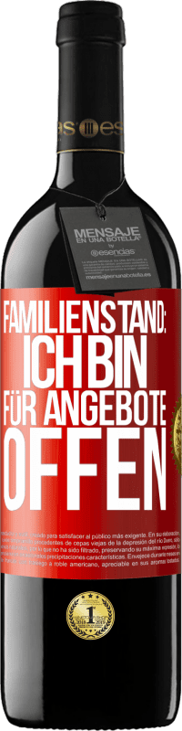 39,95 € Kostenloser Versand | Rotwein RED Ausgabe MBE Reserve Familienstand: Ich bin für Angebote offen Rote Markierung. Anpassbares Etikett Reserve 12 Monate Ernte 2014 Tempranillo