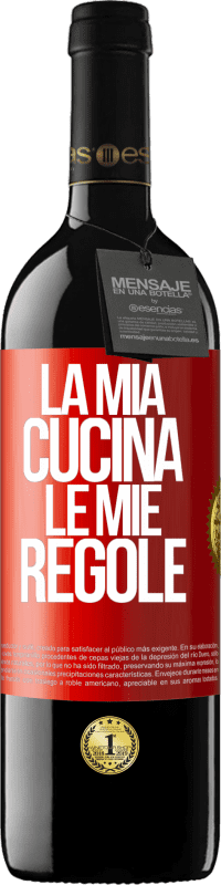 39,95 € Spedizione Gratuita | Vino rosso Edizione RED MBE Riserva La mia cucina, le mie regole Etichetta Rossa. Etichetta personalizzabile Riserva 12 Mesi Raccogliere 2014 Tempranillo