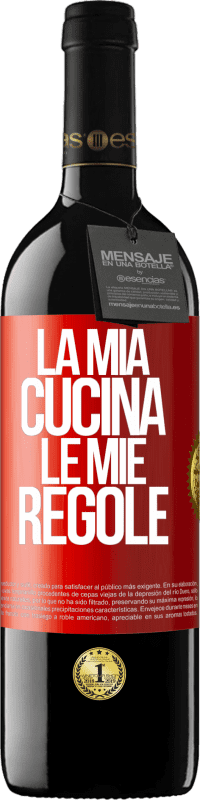 39,95 € Spedizione Gratuita | Vino rosso Edizione RED MBE Riserva La mia cucina, le mie regole Etichetta Rossa. Etichetta personalizzabile Riserva 12 Mesi Raccogliere 2016 Tempranillo