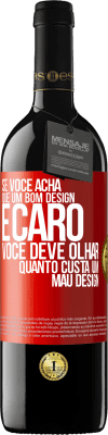 39,95 € Envio grátis | Vinho tinto Edição RED MBE Reserva Se você acha que um bom design é caro, você deve olhar quanto custa um mau design Etiqueta Vermelha. Etiqueta personalizável Reserva 12 Meses Colheita 2014 Tempranillo