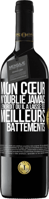 39,95 € Envoi gratuit | Vin rouge Édition RED MBE Réserve Mon cœur n'oublie jamais l'endroit où il a laissé ses meilleurs battements Étiquette Noire. Étiquette personnalisable Réserve 12 Mois Récolte 2016 Tempranillo