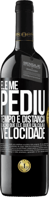 39,95 € Envio grátis | Vinho tinto Edição RED MBE Reserva Ele me pediu tempo e distância. Eu acho que ele quer calcular a velocidade Etiqueta Preta. Etiqueta personalizável Reserva 12 Meses Colheita 2016 Tempranillo