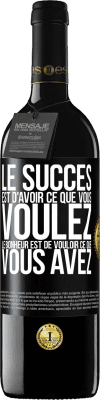 39,95 € Envoi gratuit | Vin rouge Édition RED MBE Réserve Le succès est d'avoir ce que vous voulez. Le bonheur est de vouloir ce que vous avez Étiquette Noire. Étiquette personnalisable Réserve 12 Mois Récolte 2015 Tempranillo