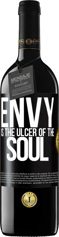 39,95 € Free Shipping | Red Wine RED Edition MBE Reserve Envy is the ulcer of the soul Black Label. Customizable label Reserve 12 Months Harvest 2014 Tempranillo