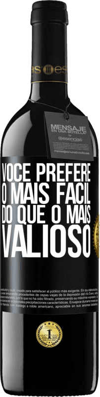 39,95 € Envio grátis | Vinho tinto Edição RED MBE Reserva Você prefere o mais fácil do que o mais valioso Etiqueta Preta. Etiqueta personalizável Reserva 12 Meses Colheita 2015 Tempranillo