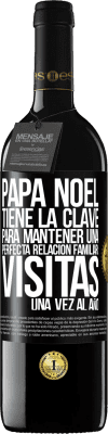 39,95 € Envío gratis | Vino Tinto Edición RED MBE Reserva Papá Noel tiene la clave para mantener una perfecta relación familiar: Visitas una vez al año Etiqueta Negra. Etiqueta personalizable Reserva 12 Meses Cosecha 2015 Tempranillo