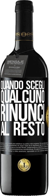 39,95 € Spedizione Gratuita | Vino rosso Edizione RED MBE Riserva Quando scegli qualcuno, rinunci al resto Etichetta Nera. Etichetta personalizzabile Riserva 12 Mesi Raccogliere 2015 Tempranillo