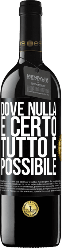 39,95 € Spedizione Gratuita | Vino rosso Edizione RED MBE Riserva Dove nulla è certo, tutto è possibile Etichetta Nera. Etichetta personalizzabile Riserva 12 Mesi Raccogliere 2015 Tempranillo