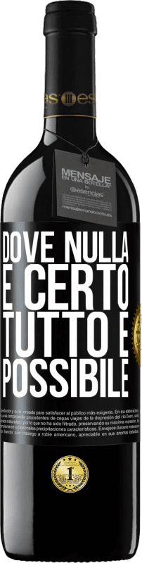 39,95 € Spedizione Gratuita | Vino rosso Edizione RED MBE Riserva Dove nulla è certo, tutto è possibile Etichetta Nera. Etichetta personalizzabile Riserva 12 Mesi Raccogliere 2016 Tempranillo