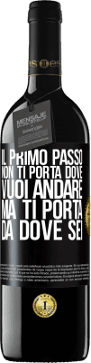 39,95 € Spedizione Gratuita | Vino rosso Edizione RED MBE Riserva Il primo passo non ti porta dove vuoi andare, ma ti porta da dove sei Etichetta Nera. Etichetta personalizzabile Riserva 12 Mesi Raccogliere 2014 Tempranillo