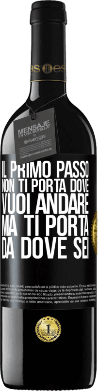 39,95 € Spedizione Gratuita | Vino rosso Edizione RED MBE Riserva Il primo passo non ti porta dove vuoi andare, ma ti porta da dove sei Etichetta Nera. Etichetta personalizzabile Riserva 12 Mesi Raccogliere 2015 Tempranillo