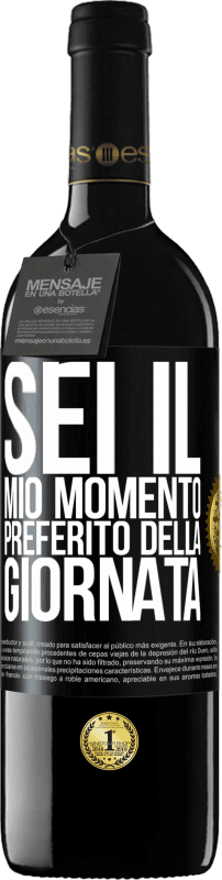 39,95 € Spedizione Gratuita | Vino rosso Edizione RED MBE Riserva Sei il mio momento preferito della giornata Etichetta Nera. Etichetta personalizzabile Riserva 12 Mesi Raccogliere 2015 Tempranillo