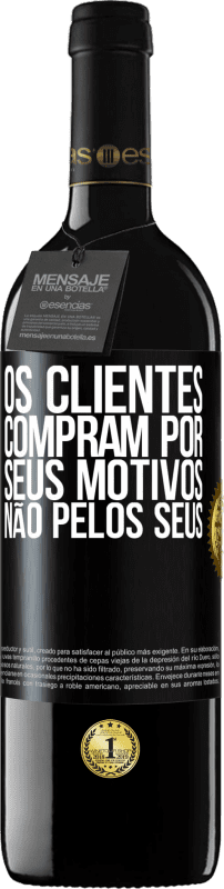 39,95 € Envio grátis | Vinho tinto Edição RED MBE Reserva Os clientes compram por seus motivos, não pelos seus Etiqueta Preta. Etiqueta personalizável Reserva 12 Meses Colheita 2015 Tempranillo