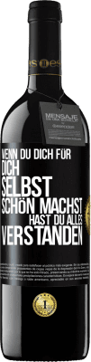 39,95 € Kostenloser Versand | Rotwein RED Ausgabe MBE Reserve Wenn du dich für dich selbst schön machst, hast du alles verstanden Schwarzes Etikett. Anpassbares Etikett Reserve 12 Monate Ernte 2014 Tempranillo