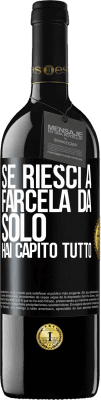 39,95 € Spedizione Gratuita | Vino rosso Edizione RED MBE Riserva Se riesci a farcela da solo, hai capito tutto Etichetta Nera. Etichetta personalizzabile Riserva 12 Mesi Raccogliere 2016 Tempranillo