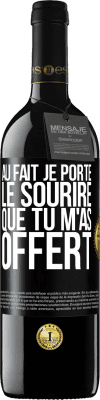 39,95 € Envoi gratuit | Vin rouge Édition RED MBE Réserve Au fait, je porte le sourire que tu m'as offert Étiquette Noire. Étiquette personnalisable Réserve 12 Mois Récolte 2014 Tempranillo