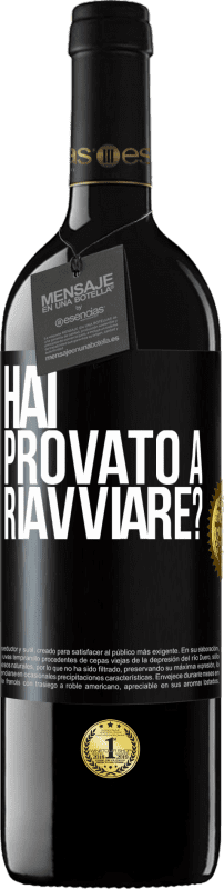 39,95 € Spedizione Gratuita | Vino rosso Edizione RED MBE Riserva hai provato a riavviare? Etichetta Nera. Etichetta personalizzabile Riserva 12 Mesi Raccogliere 2016 Tempranillo