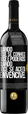 39,95 € Envio grátis | Vinho tinto Edição RED MBE Reserva Quando você se conhece, você é poderoso. Quando você se aceita, é invencível Etiqueta Preta. Etiqueta personalizável Reserva 12 Meses Colheita 2016 Tempranillo