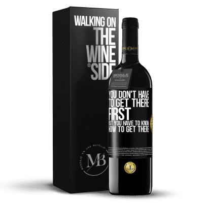 «You don't have to get there first, but you have to know how to get there» RED Edition MBE Reserve