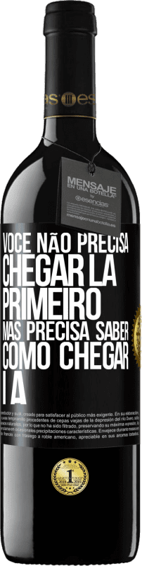 39,95 € Envio grátis | Vinho tinto Edição RED MBE Reserva Você não precisa chegar lá primeiro, mas precisa saber como chegar lá Etiqueta Preta. Etiqueta personalizável Reserva 12 Meses Colheita 2015 Tempranillo