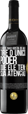 39,95 € Envio grátis | Vinho tinto Edição RED MBE Reserva Se você não gosta de algo, tire o único poder que ele tem: sua atenção Etiqueta Preta. Etiqueta personalizável Reserva 12 Meses Colheita 2014 Tempranillo