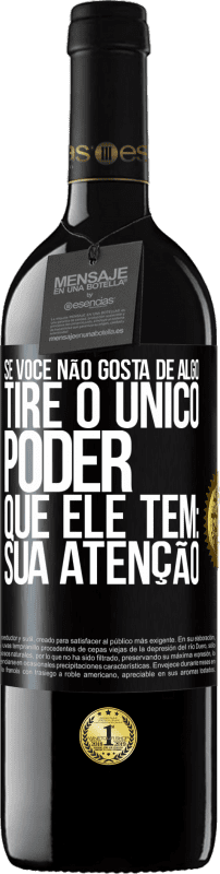 39,95 € Envio grátis | Vinho tinto Edição RED MBE Reserva Se você não gosta de algo, tire o único poder que ele tem: sua atenção Etiqueta Preta. Etiqueta personalizável Reserva 12 Meses Colheita 2015 Tempranillo